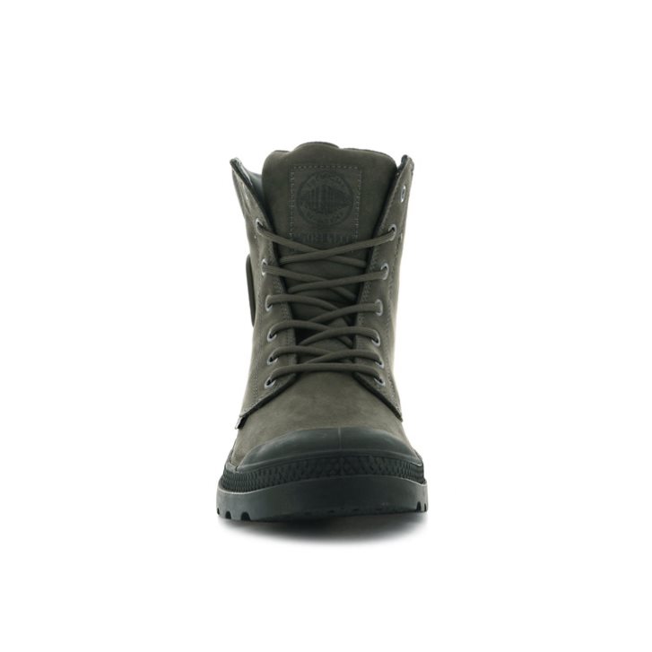 Palladium Pampa Cuff WP LUX Women's Boots Olive | UK V156-VNM